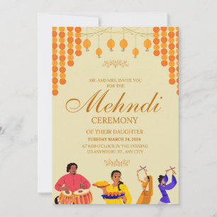 Elegante tarjeta de invitación a la ceremonia de M