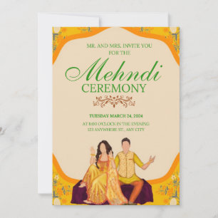 Elegante tarjeta de invitación a la ceremonia de M
