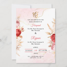 Elegante tarjeta de invitación a la ceremonia de r