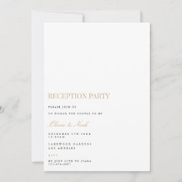Elegante Tarjeta de Invitación a la Recepción de S