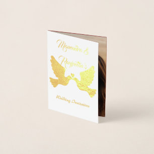 Elegante Tarjeta de invitación a matrimonio de fot