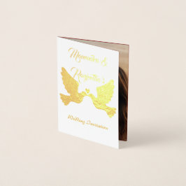 Elegante Tarjeta de invitación a matrimonio de fot