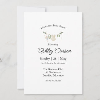 Elegante tarjeta de Invitación Baby Shower