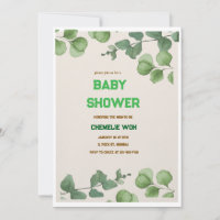 Elegante Tarjeta de Invitación Baby Shower para Ve