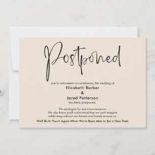 Elegante tarjeta de Invitación Boda postigado crem