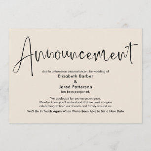 Elegante tarjeta de Invitación Boda postigado crem