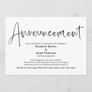 Elegante tarjeta de Invitación Boda simple pospues