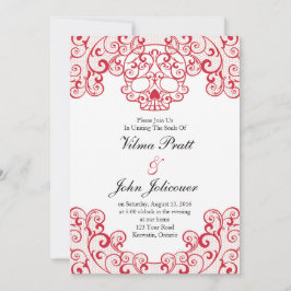 Elegante tarjeta de invitación Calavera de cráneo 