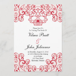 Elegante tarjeta de invitación Calavera de cráneo