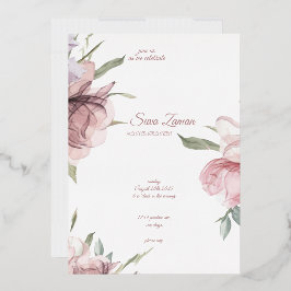 Elegante Tarjeta de Invitación de 18 Años Floral