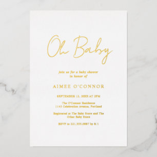 Elegante Tarjeta de Invitación de Baby Shower Dora