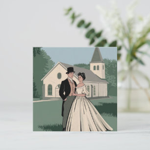 Elegante tarjeta de invitación de boda celebra el 