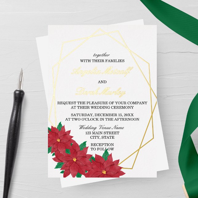 Elegante Tarjeta de Invitación de Boda de Invierno (Subido por el creador)