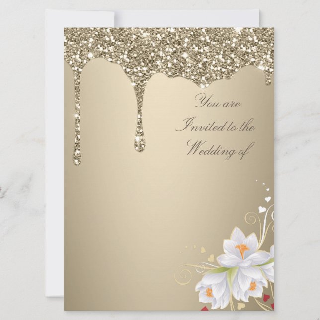 Elegante tarjeta de invitación de boda Extravaganz (Anverso)
