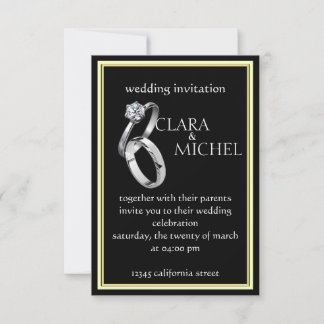 ELEGANTE TARJETA DE INVITACIÓN DE BODA PARA UN MAR