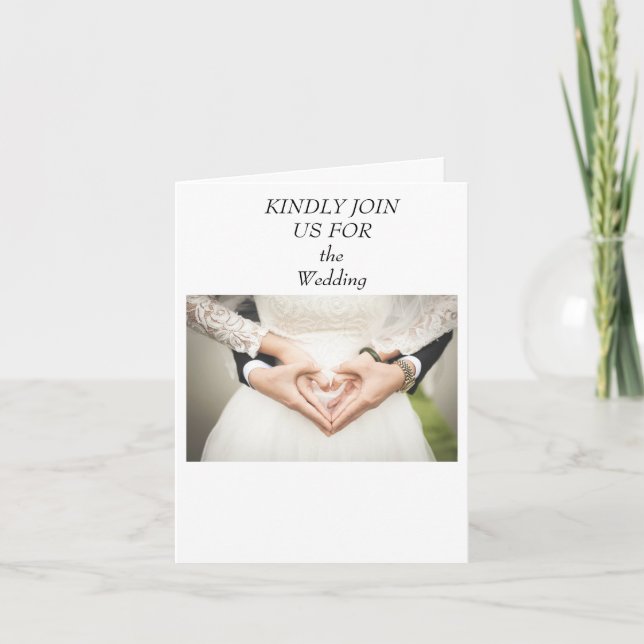 Elegante Tarjeta de invitación de boda personaliza (Anverso)