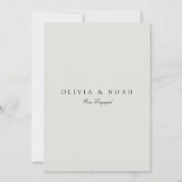 Elegante tarjeta de Invitación de compromiso negro