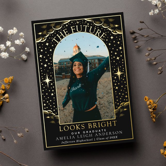 Elegante Tarjeta de Invitación de foto de graduaci (Subido por el creador)