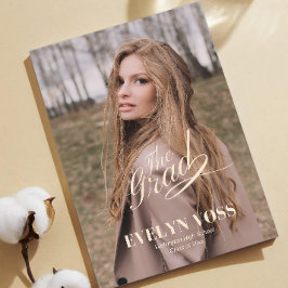 Elegante Tarjeta de Invitación de graduación de fo