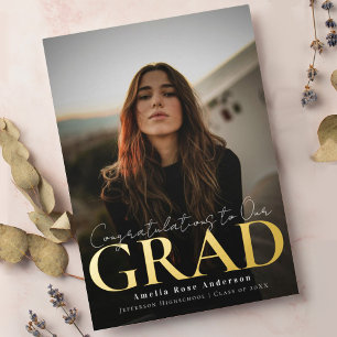 Elegante tarjeta de Invitación de graduación moder
