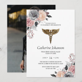 Elegante Tarjeta de Invitación Floral Blanca para 