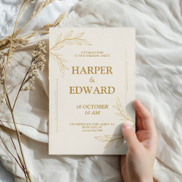 Elegante Tarjeta de invitación para fiesta de boda