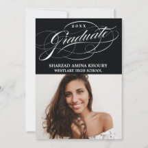 ELEGANTE TARJETA DE INVITACIÓN PARA FIESTA DE GRAD