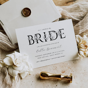 Elegante tarjeta de invitación para fiesta de novi