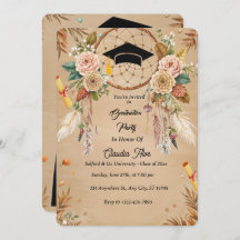 Elegante Tarjeta de invitación para graduación de