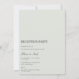 Elegante Tarjeta de invitación para recepción de c