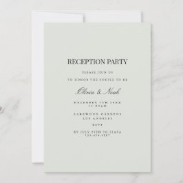 Elegante Tarjeta de invitación para recepción de c