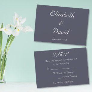 Elegante tarjeta de invitación RSVP para la boda p