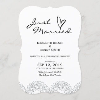 Elegante tarjeta de Invitaciones Boda de encaje gr