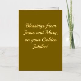 Elegante tarjeta de Jubileo de Oro