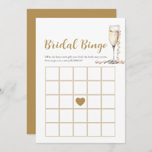 Elegante tarjeta de juego de Bingo Bridal Perlas y