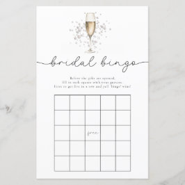 Elegante tarjeta de juego de Bingo Bridal Perlas y