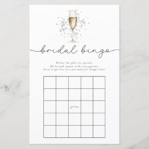 Elegante tarjeta de juego de Bingo Bridal Perlas y