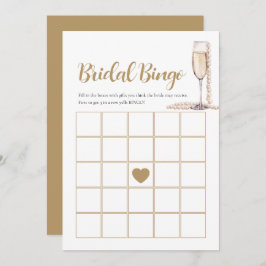 Elegante tarjeta de juego de Bingo Bridal Perlas y