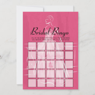 Elegante tarjeta de juego de Bingo de ducha de nov