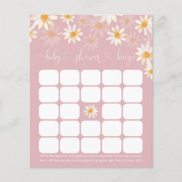 Elegante tarjeta de juego de Bingo Floral Baby de 