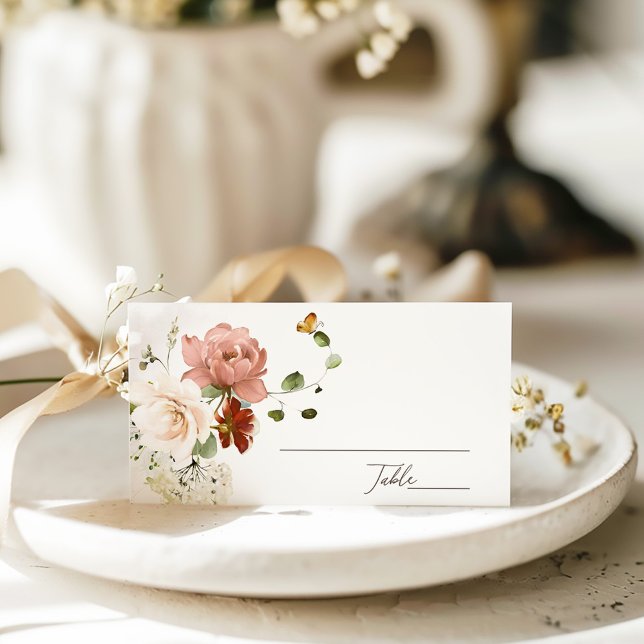 Elegante tarjeta de la casa de bodas de jardín flo (Subido por el creador)