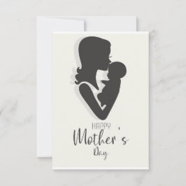 Elegante tarjeta de la madre con letra en la parte