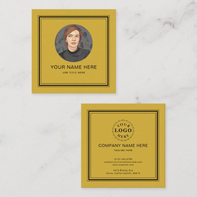 Elegante tarjeta de llamadas de oro M con guión ne (Anverso / Reverso)