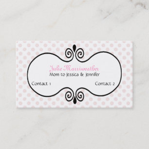 Elegante tarjeta de llamadas mami de alta moda de
