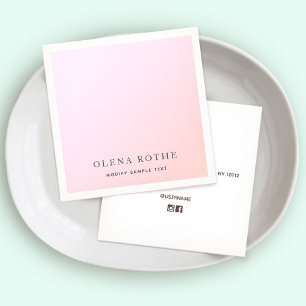Elegante tarjeta de llamadas pastoral rosa Ombre c