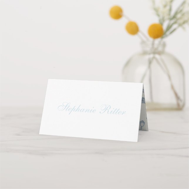 Elegante Tarjeta de Lugar (Anverso)