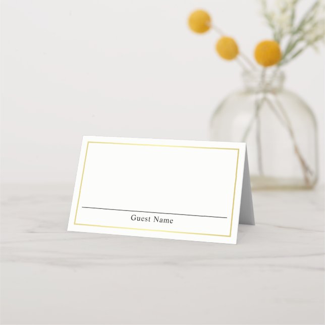 Elegante tarjeta de lugar de boda (Anverso)