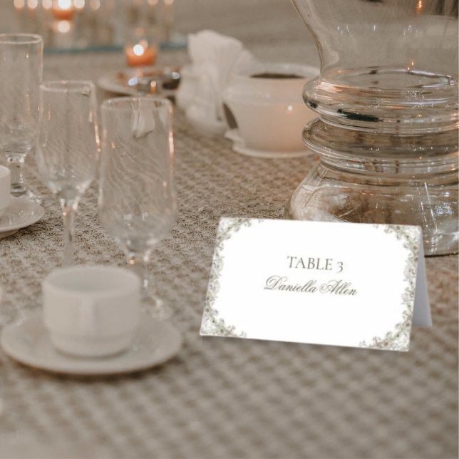 Elegante tarjeta de lugar de boda vintage (Subido por el creador)