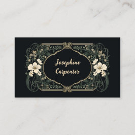 Elegante tarjeta de lugar floral de estilo Art Nou