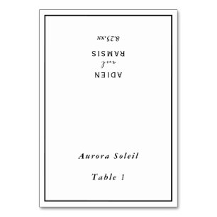 Elegante tarjeta de lugar plegable Boda moderno